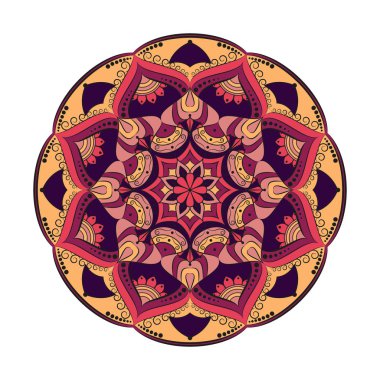 Çiçek Mandala. Vintage dekoratif öğeler. Oryantal desen, v