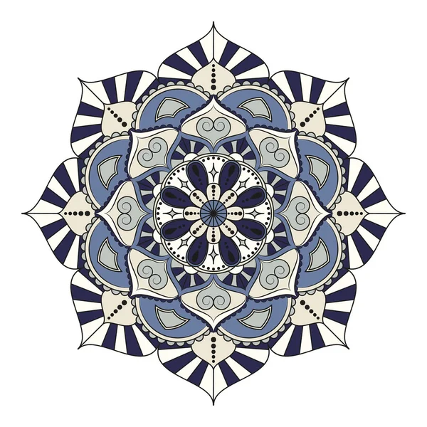 Mandala Flor. Elementos decorativos vintage. Padrão oriental, v — Vetor de Stock