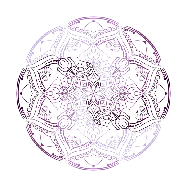 Mandala aux fleurs. Éléments décoratifs vintage. Modèle oriental, v — Image vectorielle