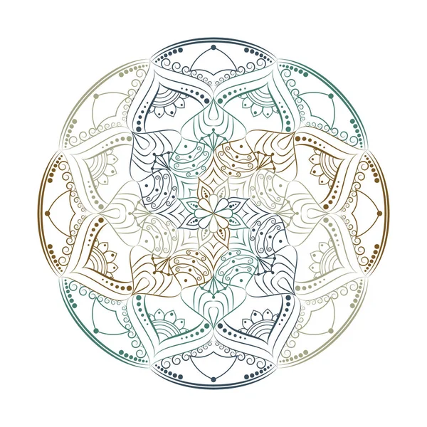 Mandala de flores. Elementos decorativos vintage. Patrón oriental, v — Vector de stock