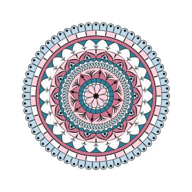 Çiçek Mandala. Vintage dekoratif öğeler. Oryantal desen, v