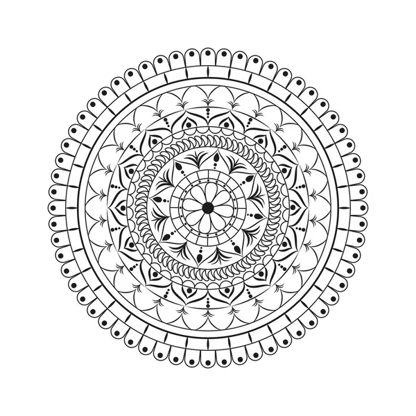 Flower Mandala. Vintage decorative elements. Oriental pattern, v — Stock Vector