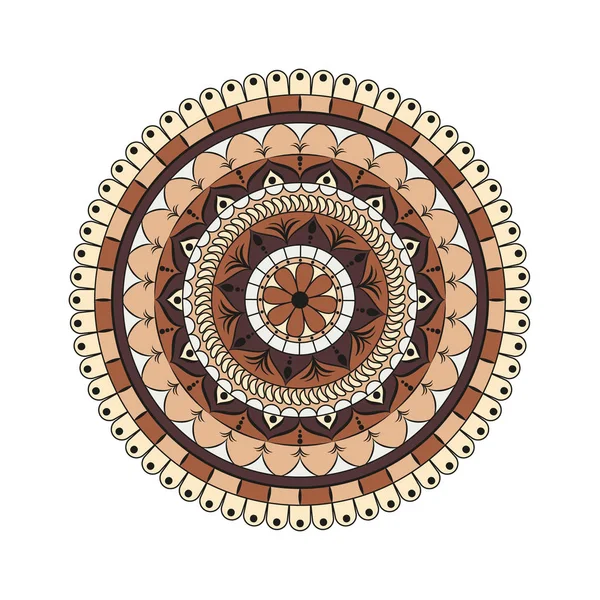 Mandala de flores. Elementos decorativos vintage. Patrón oriental, v — Archivo Imágenes Vectoriales