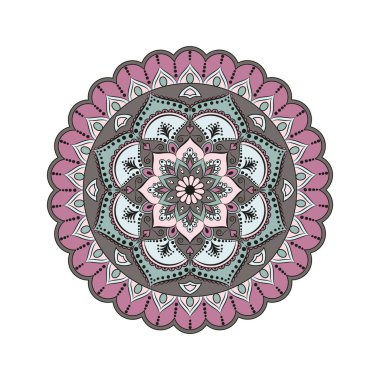 Çiçek Mandala. Vintage dekoratif öğeler. Oryantal desen, v