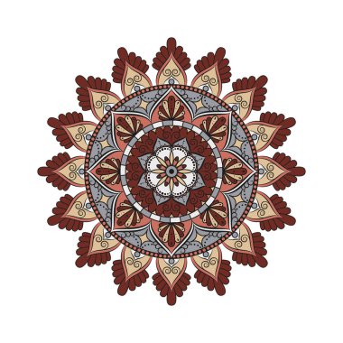 Çiçek Mandala. Vintage dekoratif öğeler. Oryantal desen, v