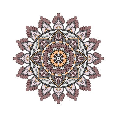 Çiçek Mandala. Vintage dekoratif öğeler. Oryantal desen, v