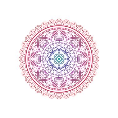 Çiçek Mandala. Vintage dekoratif öğeler. Oryantal desen, v