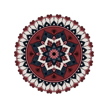 Çiçek Mandala. Vintage dekoratif öğeler. Oryantal desen, v
