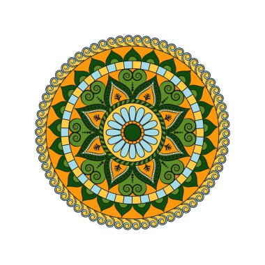 Çiçek Mandala. Vintage dekoratif öğeler. Oryantal desen, v