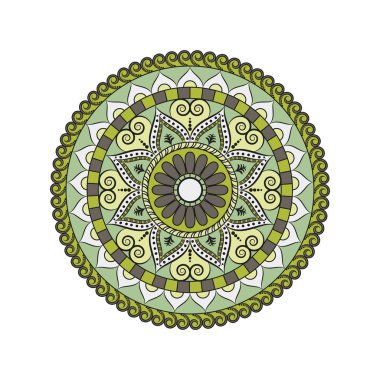 Çiçek Mandala. Vintage dekoratif öğeler. Oryantal desen, v