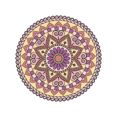 Çiçek Mandala. Vintage dekoratif öğeler. Oryantal desen, v