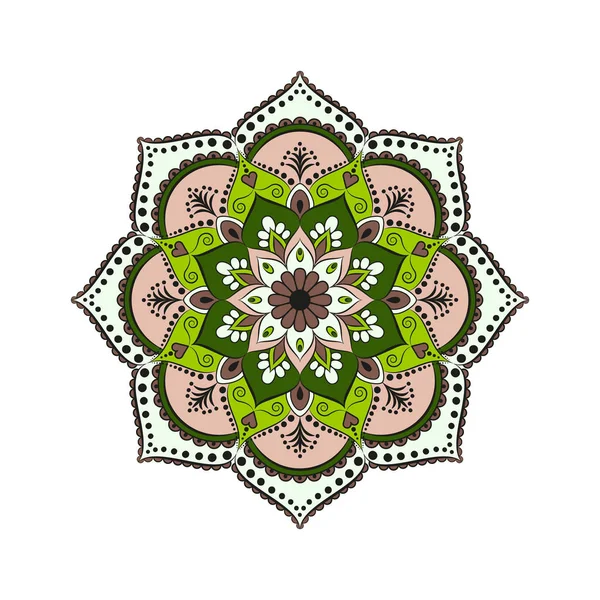 Mandala di fiori. Elementi decorativi vintage. Modello orientale, v — Vettoriale Stock