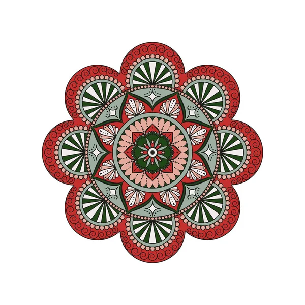 Blumen-Mandala. Vintage dekorative Elemente. orientalisches Muster, v — Stockvektor