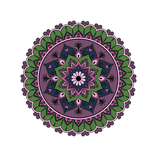 Kwiat Mandala. Vintage elementy dekoracyjne. Orientalny wzór, v — Wektor stockowy