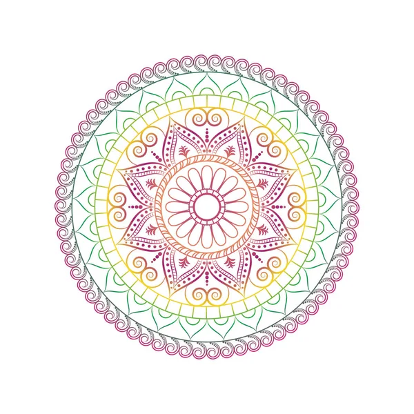 Çiçek Mandala. Vintage dekoratif öğeler. Oryantal desen, v — Stok Vektör