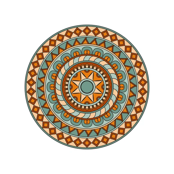 Mandala de flores. Elementos decorativos vintage. Patrón oriental, v — Archivo Imágenes Vectoriales