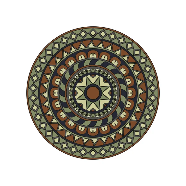 Mandala de flores. Elementos decorativos vintage. Patrón oriental, v — Vector de stock