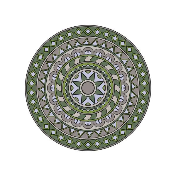 Mandala aux fleurs. Éléments décoratifs vintage. Modèle oriental, v — Image vectorielle