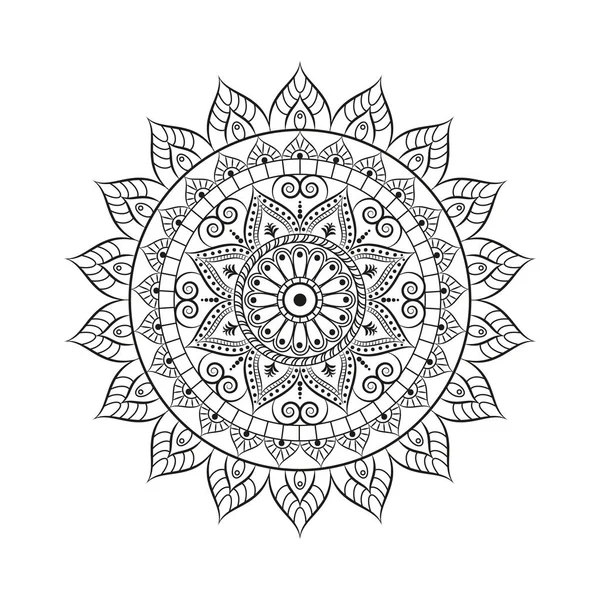 Mandala di fiori. Elementi decorativi vintage. Modello orientale, v — Vettoriale Stock