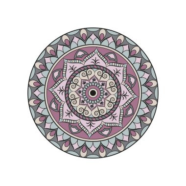 Çiçek Mandala. Oryantal desen vektör çizim. Islam, Ar