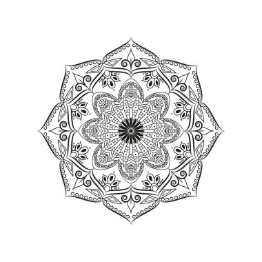 Çiçek Mandala. Oryantal desen vektör çizim. Islam, Ar