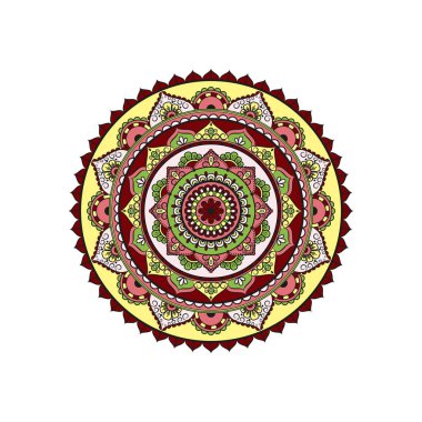 Çiçek Mandala. Oryantal desen vektör çizim. Islam, Ar