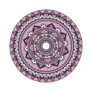 Çiçek Mandala. Oryantal desen vektör çizim. Islam, Ar