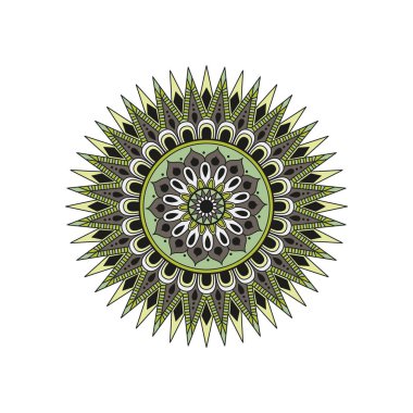Çiçek Mandala. Oryantal desen vektör çizim. Islam, Ar