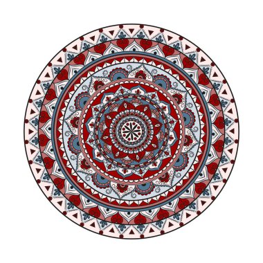Çiçek Mandala. Oryantal desen vektör çizim. Islam, Ar