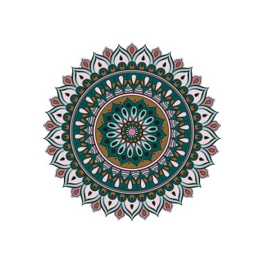 Çiçek Mandala. Oryantal desen vektör çizim. Islam, Ar