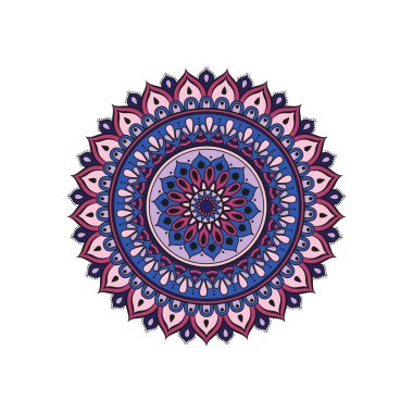 Çiçek Mandala. Oryantal desen vektör çizim. Islam, Ar