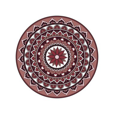 Çiçek Mandala. Oryantal desen vektör çizim. Islam, Ar