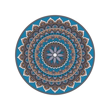 Çiçek Mandala. Oryantal desen vektör çizim. Islam, Ar