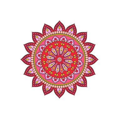 Çiçek Mandala. Oryantal desen vektör çizim. Islam, Ar