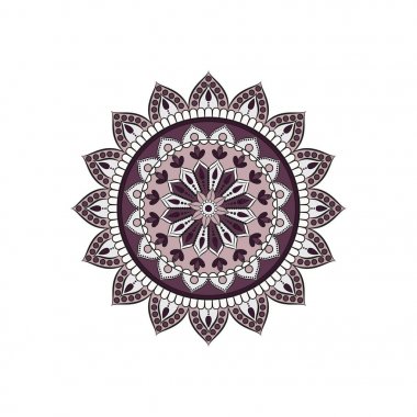 Çiçek Mandala. Oryantal desen vektör çizim. Islam, Ar