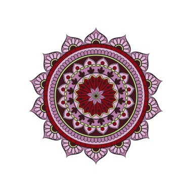 Çiçek Mandala. Oryantal desen vektör çizim. Islam, Ar