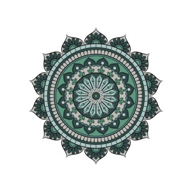 Çiçek Mandala. Oryantal desen vektör çizim. Islam, Ar
