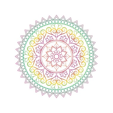 Çiçek Mandala. Oryantal desen vektör çizim. Islam, Ar
