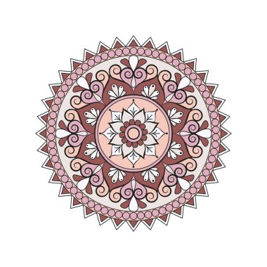 Çiçek Mandala. Oryantal desen vektör çizim. Islam, Ar