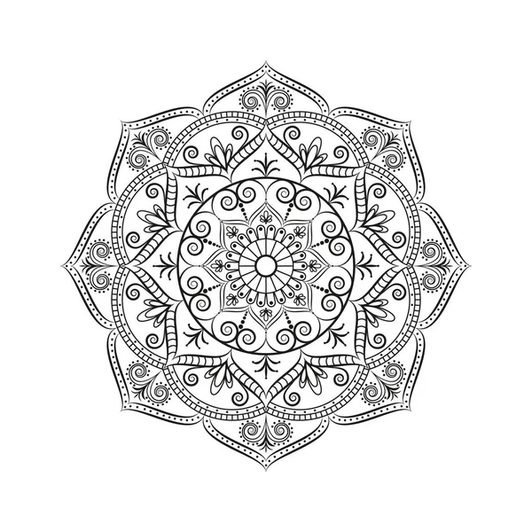 Virág Mandala. Keleti minta, vektoros illusztráció. Iszlám, Ar — Stock Vector