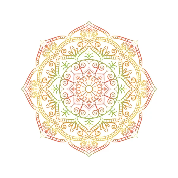 Çiçek Mandala. Oryantal desen vektör çizim. Islam, Ar — Stok Vektör