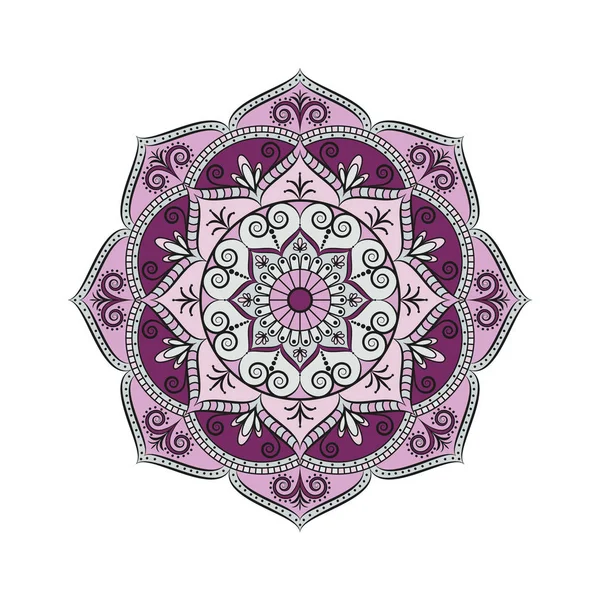 Çiçek Mandala. Oryantal desen vektör çizim. Islam, Ar