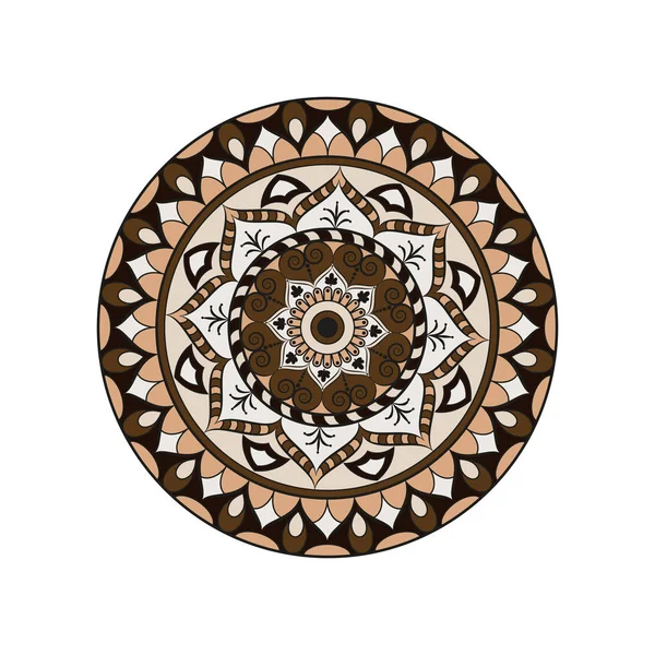 Mandala de flores. Patrón oriental, ilustración vectorial. Islam, Ar — Archivo Imágenes Vectoriales