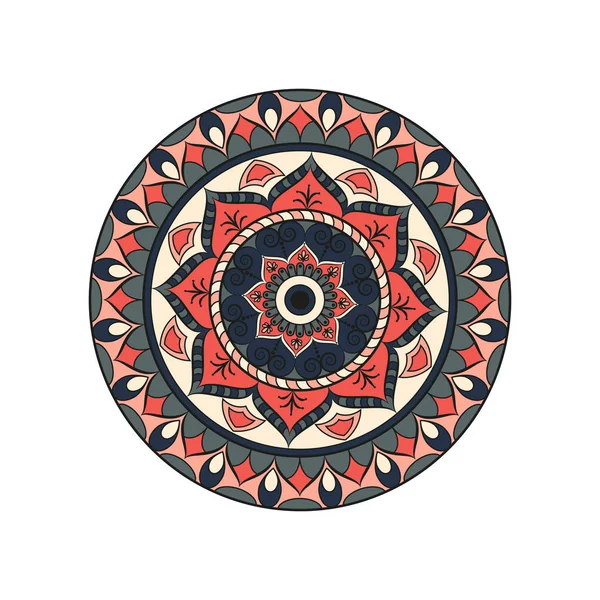 Mandala de flores. Patrón oriental, ilustración vectorial. Islam, Ar — Vector de stock