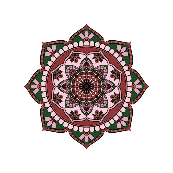 Mandala de flores. Patrón oriental, ilustración vectorial. Islam, Ar — Vector de stock