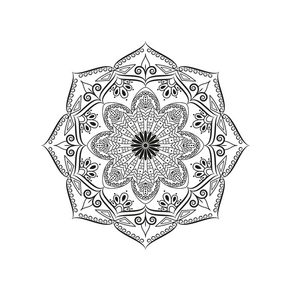 Mandala aux fleurs. Modèle oriental, illustration vectorielle. Islam, Ar — Image vectorielle