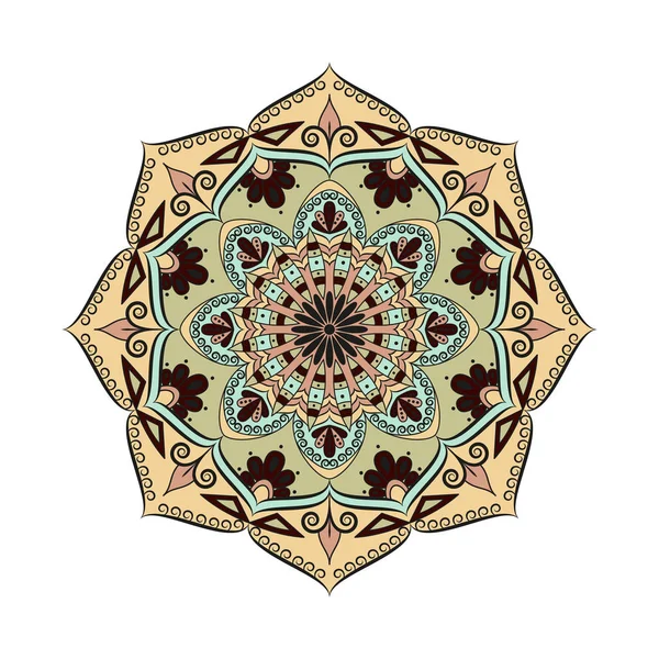 Çiçek Mandala. Oryantal desen vektör çizim. Islam, Ar