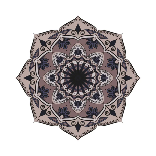 Mandala de flores. Patrón oriental, ilustración vectorial. Islam, Ar — Vector de stock