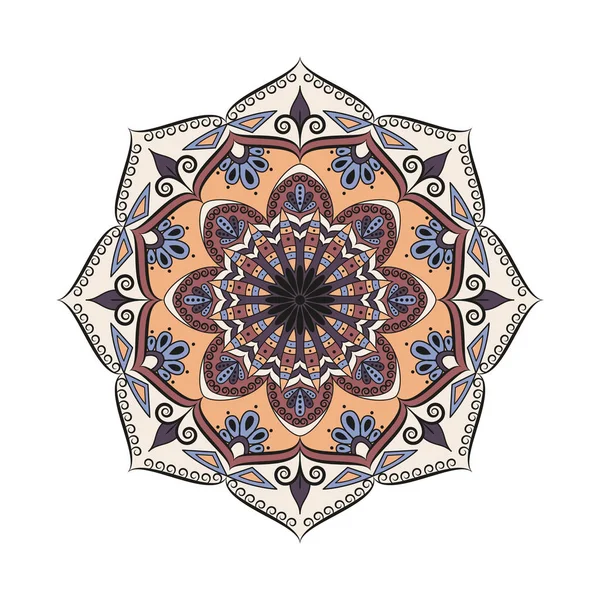 Çiçek Mandala. Oryantal desen vektör çizim. Islam, Ar