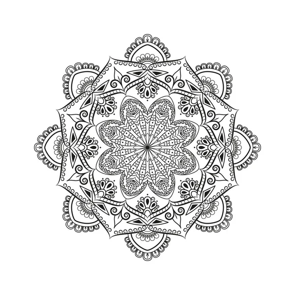 Mandala de flores. Patrón oriental, ilustración vectorial. Islam, Ar — Archivo Imágenes Vectoriales